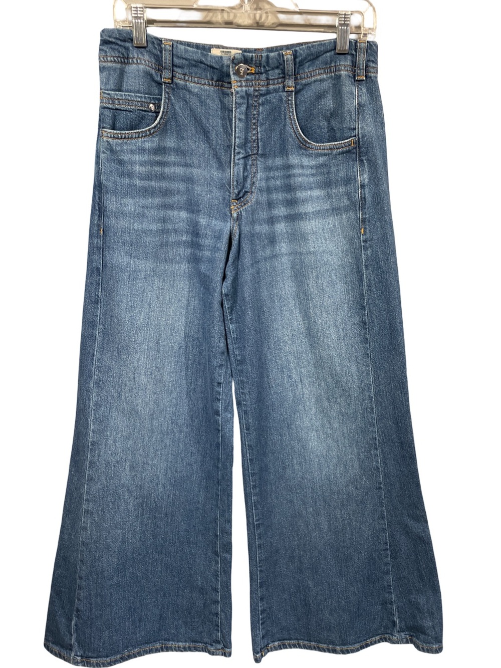 Anthropologie Wide-Leg Jeans in Blue Wash size 27P